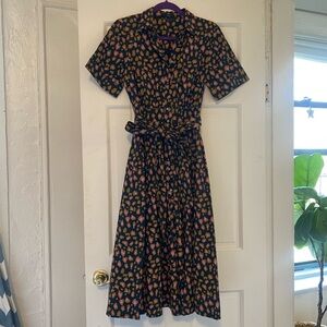 J.Crew Pink Leopard Print A-line Dress, Size 2.